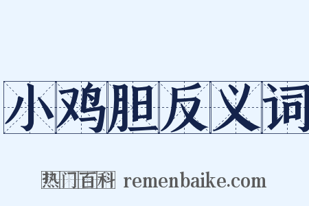 小鸡胆反义词是什么意思的图片